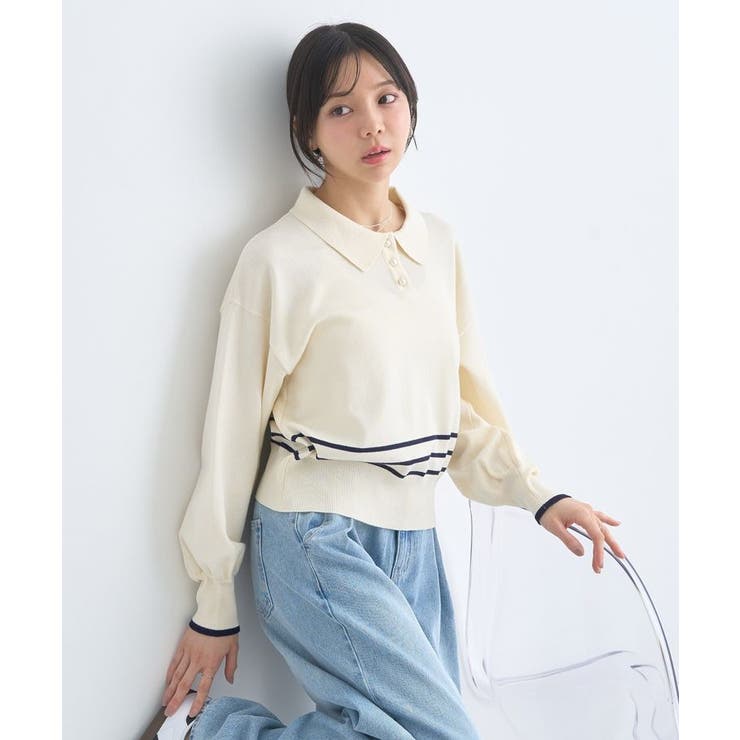 パールボタンニットプルオーバー | earth music&ecology  | 詳細画像12 