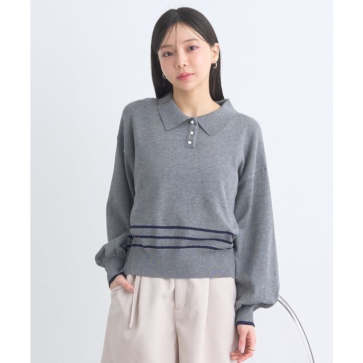 パールボタンニットプルオーバー | earth music&ecology  | 詳細画像3 