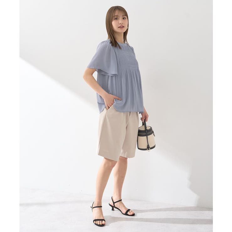 マジョリカプリーツ半袖ブラウス | earth music&ecology  | 詳細画像17 