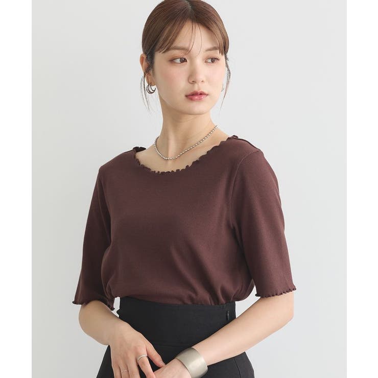 ブラウン | リブメロープルオーバー | earth music&ecology 