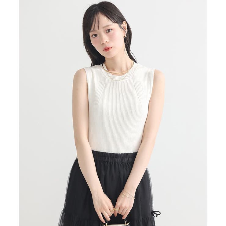 ランダムリブノースリーブニット | earth music&ecology  | 詳細画像2 