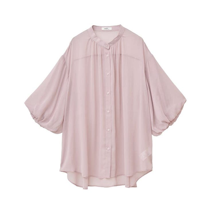 バルーンスリーブシアーシャツ | earth music&ecology  | 詳細画像17 