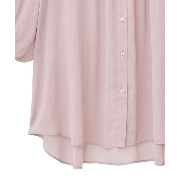 バルーンスリーブシアーシャツ | earth music&ecology  | 詳細画像21 