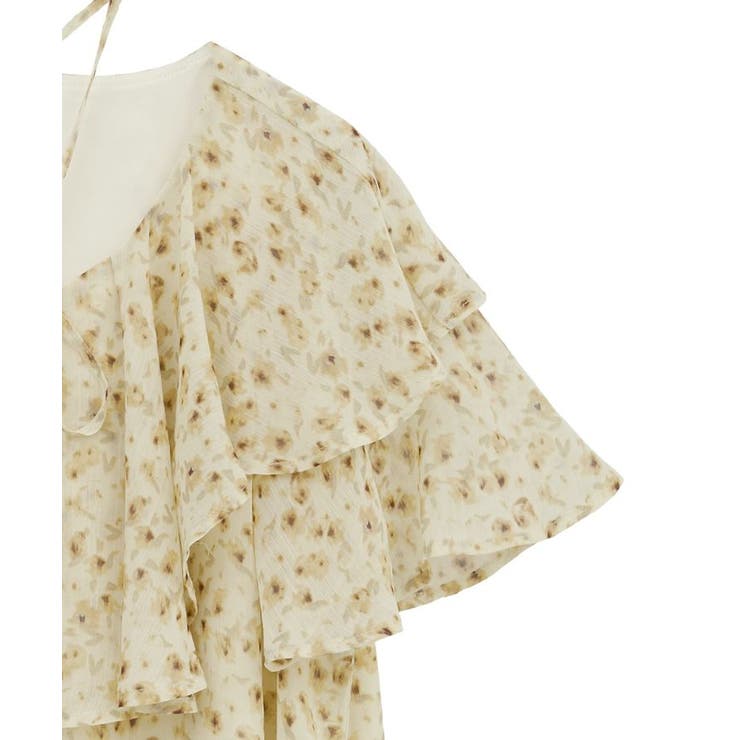 チョーカー付き楊柳ラッフルブラウス | earth music&ecology  | 詳細画像23 