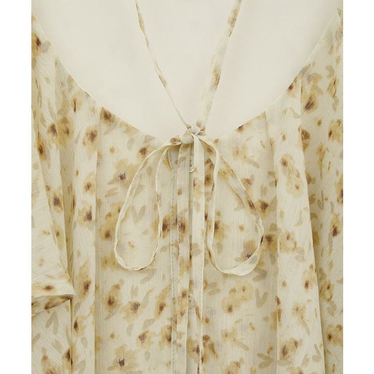 チョーカー付き楊柳ラッフルブラウス | earth music&ecology  | 詳細画像25 