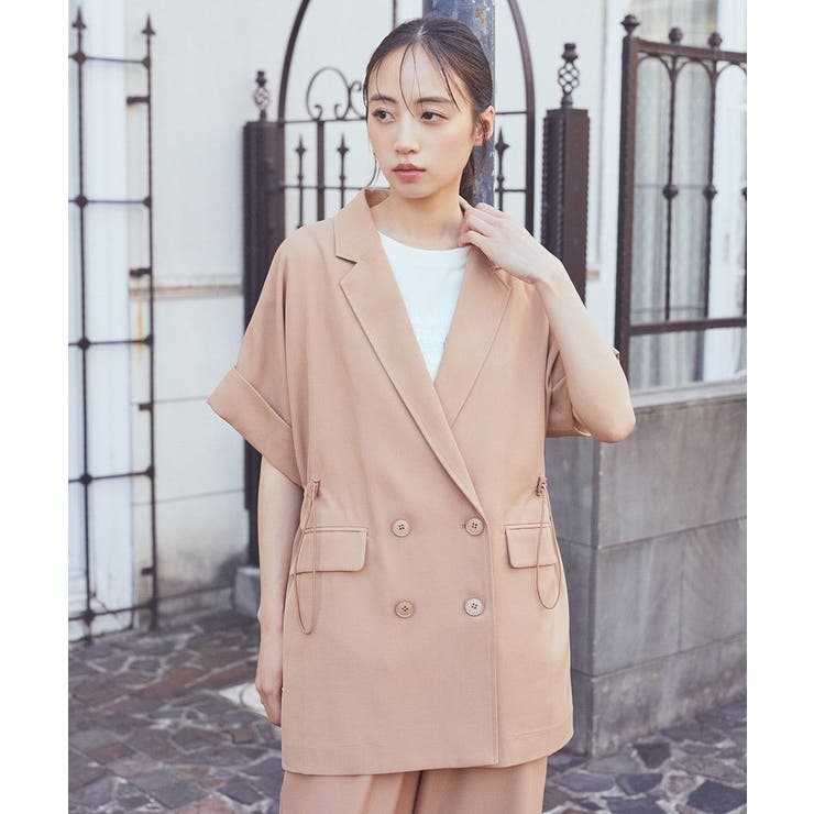 半袖サイドドロストジャケット | earth music&ecology  | 詳細画像1 