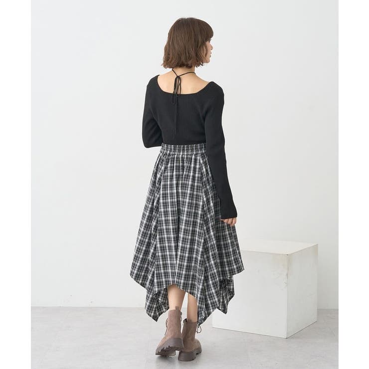 スクエアホルターネックリブプルオーバー | earth music&ecology  | 詳細画像22 