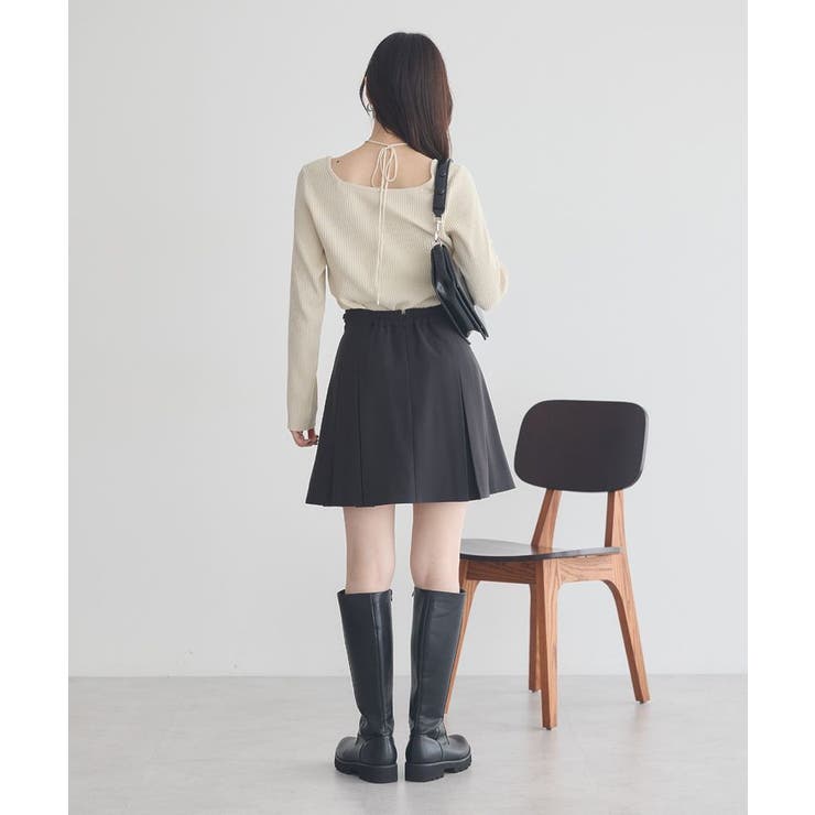 スクエアホルターネックリブプルオーバー | earth music&ecology  | 詳細画像29 