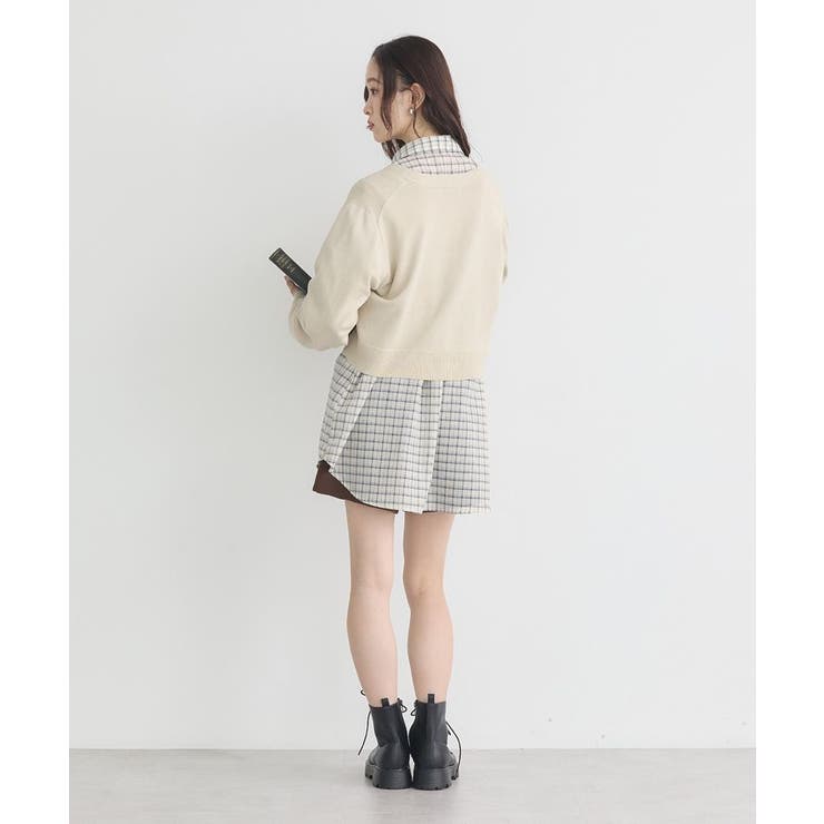 ロゴ刺繍カーディガン | earth music&ecology  | 詳細画像10 