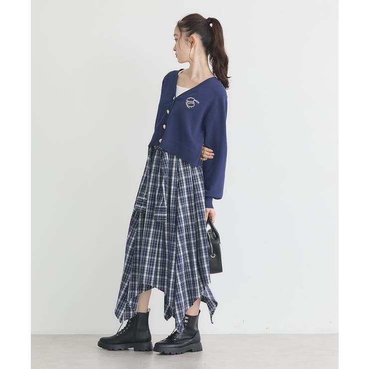 ロゴ刺繍カーディガン | earth music&ecology  | 詳細画像15 