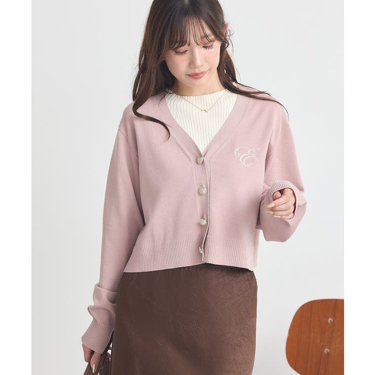 ロゴ刺繍カーディガン | earth music&ecology  | 詳細画像26 