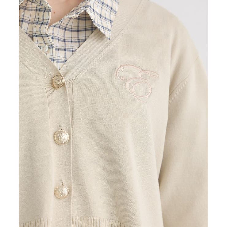 ロゴ刺繍カーディガン | earth music&ecology  | 詳細画像28 