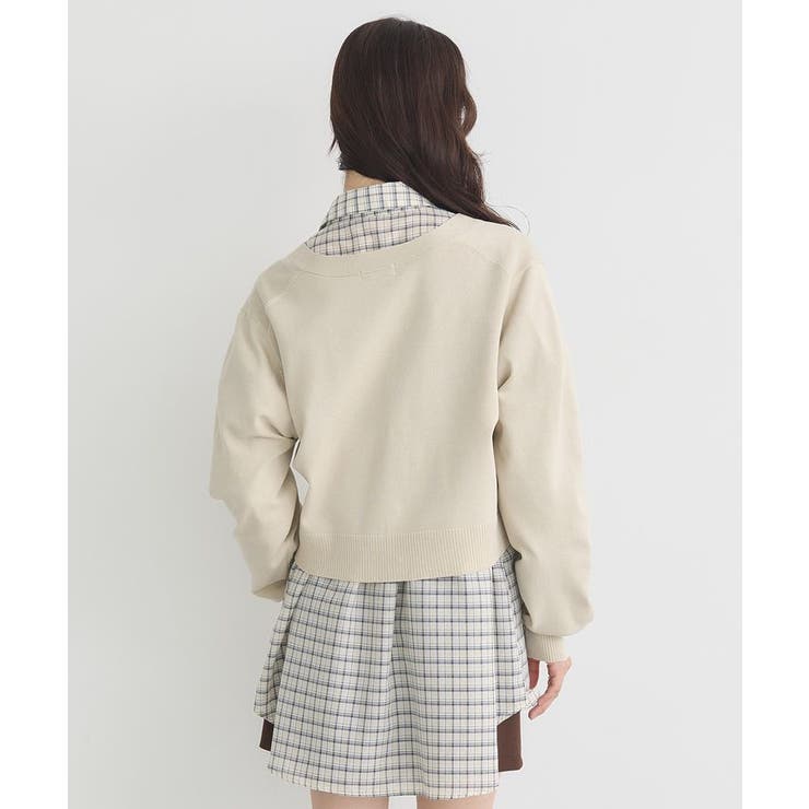 ロゴ刺繍カーディガン | earth music&ecology  | 詳細画像7 