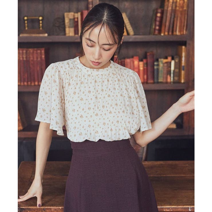 マジョリカプリーツ半袖ブラウス | earth music&ecology  | 詳細画像2 