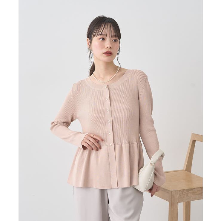 ペプラムニットカーディガン | earth music&ecology  | 詳細画像18 