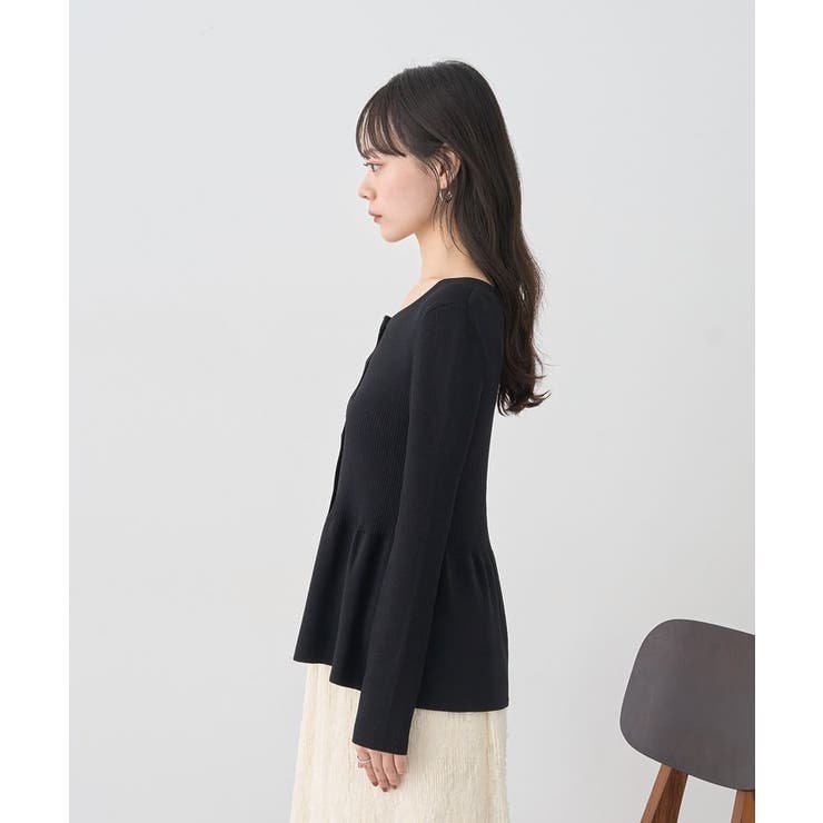 ペプラムニットカーディガン | earth music&ecology  | 詳細画像23 