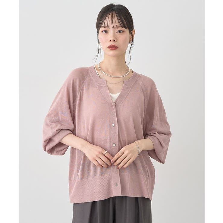 キーネックシアーカーディガン | earth music&ecology  | 詳細画像20 