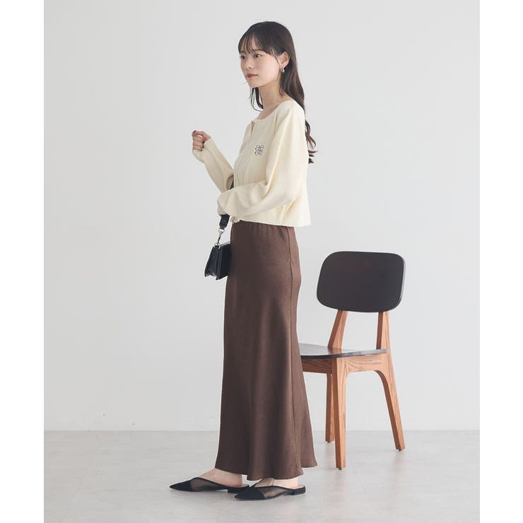 ストレッチサテンスカート | earth music&ecology  | 詳細画像25 