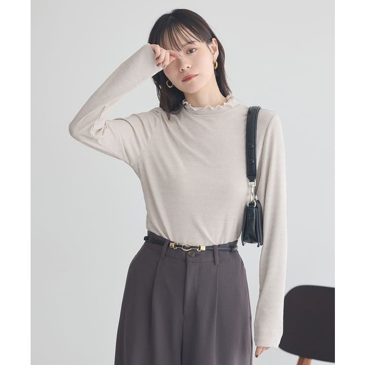 ラメテレコハイネックプルオーバー | earth music&ecology  | 詳細画像3 