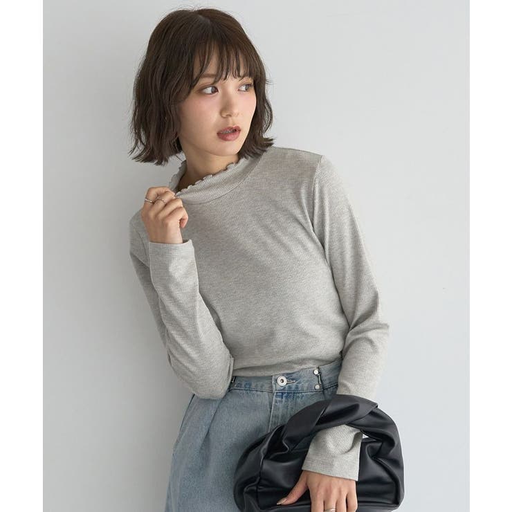 ラメテレコハイネックプルオーバー | earth music&ecology  | 詳細画像16 