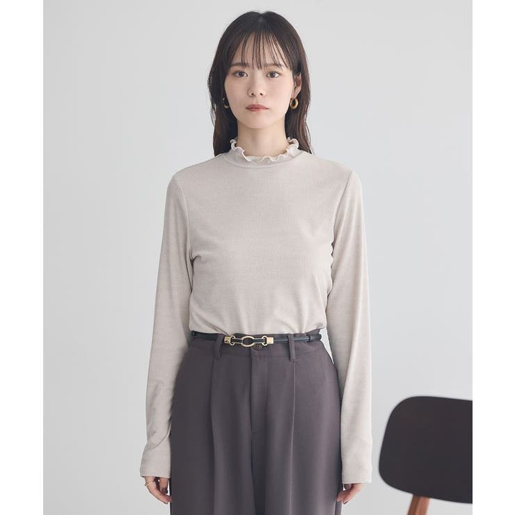 ラメテレコハイネックプルオーバー | earth music&ecology  | 詳細画像24 