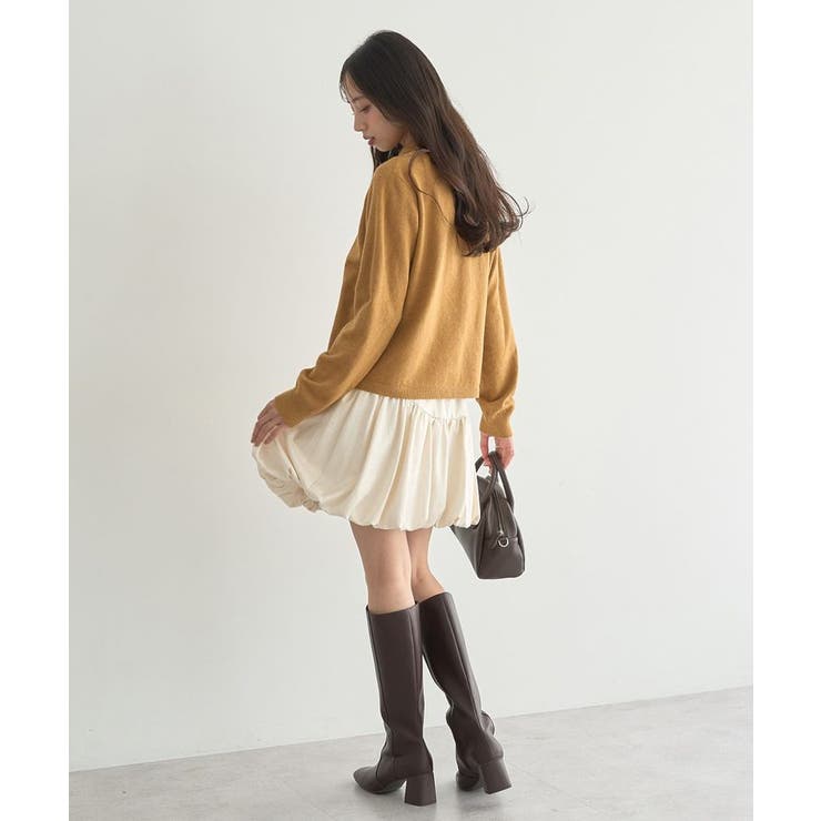 襟付きアーガイルニットカーディガン | earth music&ecology  | 詳細画像15 