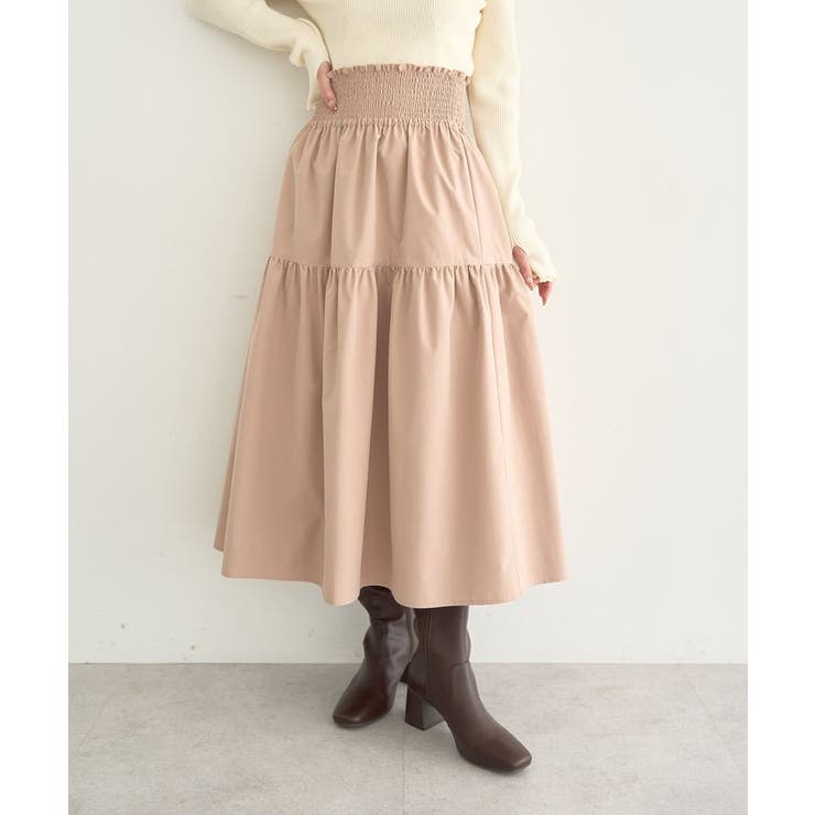 ウエストシャーリングティアードスカート | earth music&ecology  | 詳細画像12 