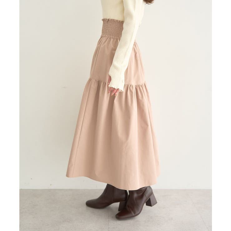 ウエストシャーリングティアードスカート | earth music&ecology  | 詳細画像13 