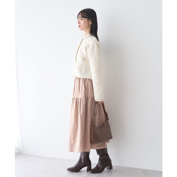 ウエストシャーリングティアードスカート | earth music&ecology  | 詳細画像21 