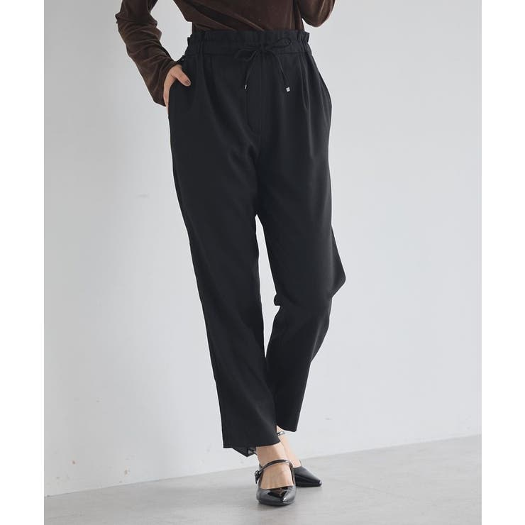 ブラック | TRテーパードパンツ | earth music&ecology 