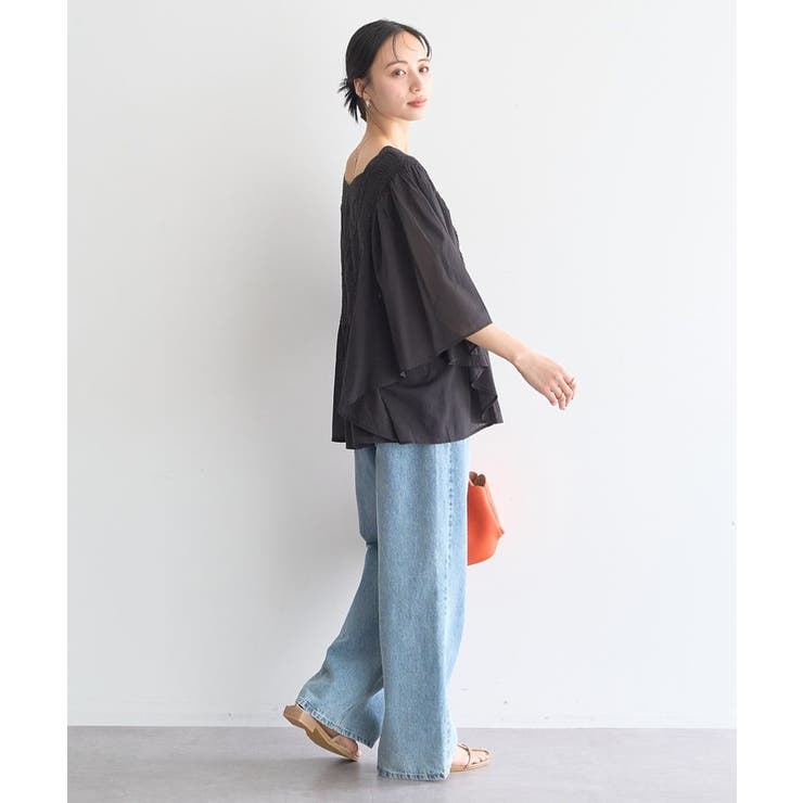 【WEB・一部店舗限定】レース&ピンタックポンチョ | earth music&ecology  | 詳細画像12 
