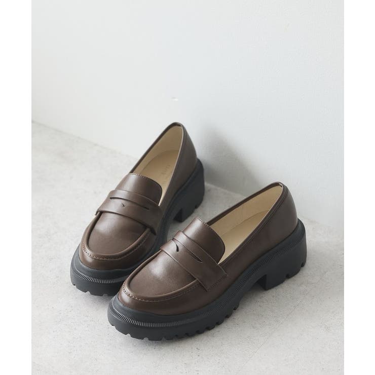 ブラウン | ORiental TRaffic 厚底ローファー | earth music&ecology 