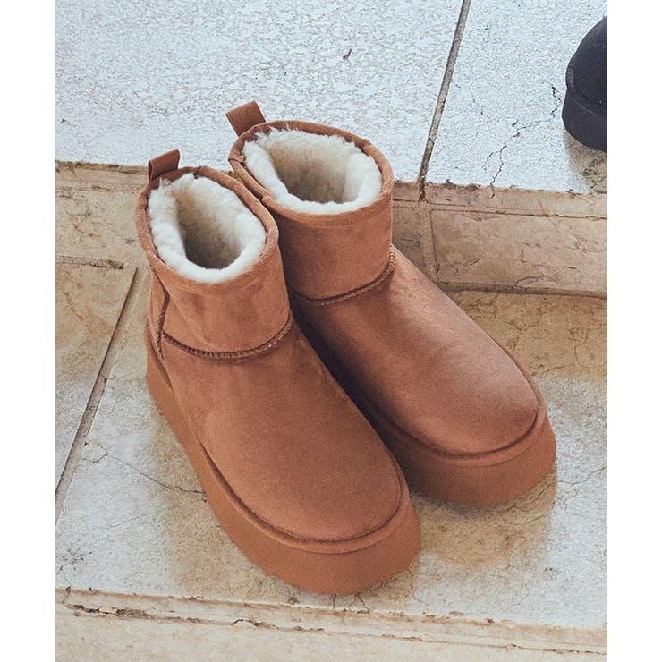 キャメル | ORiental TRaffic ムートンタッチブーツ | earth music&ecology 