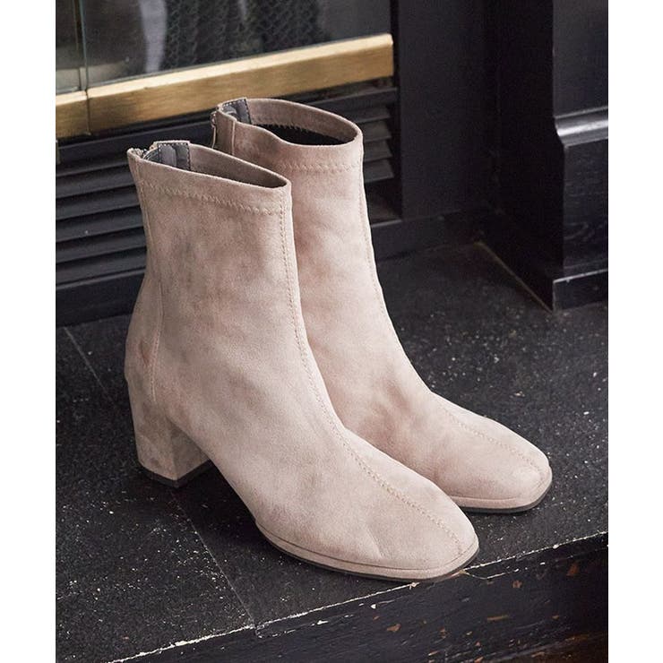 ベージュ | ORiental TRaffic フェイクスエードショートブーツ | earth music&ecology 