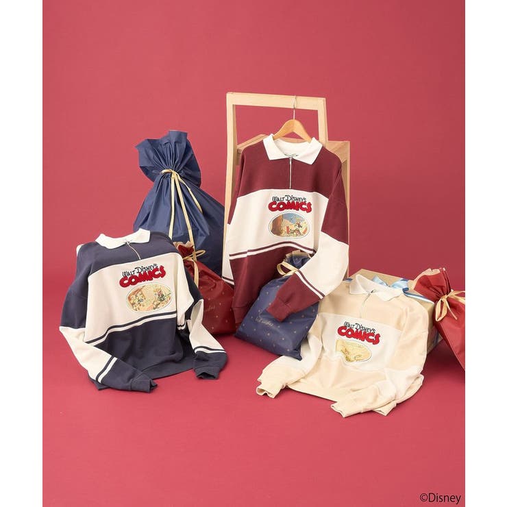 Disney/レトロコミックハーフzipスウェット[品番：EMEW0046889