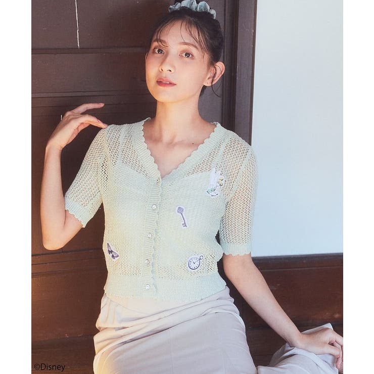 Tinker Bell/透かし編みカーディガン | earth music&ecology  | 詳細画像2 