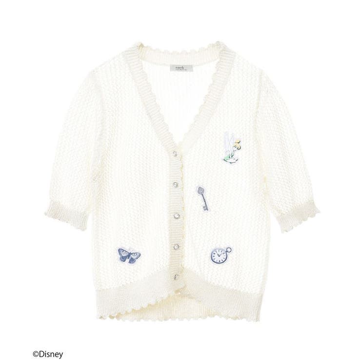 アイボリー | Tinker Bell/透かし編みカーディガン | earth music&ecology 