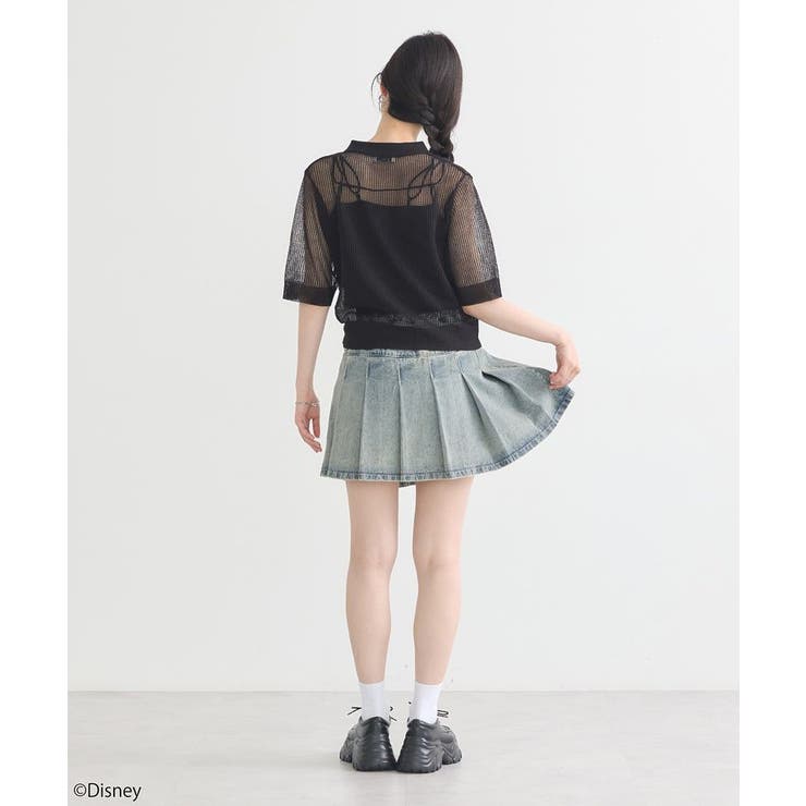 スティッチ/刺繍ハートボタンニットポロシャツ | earth music&ecology  | 詳細画像14