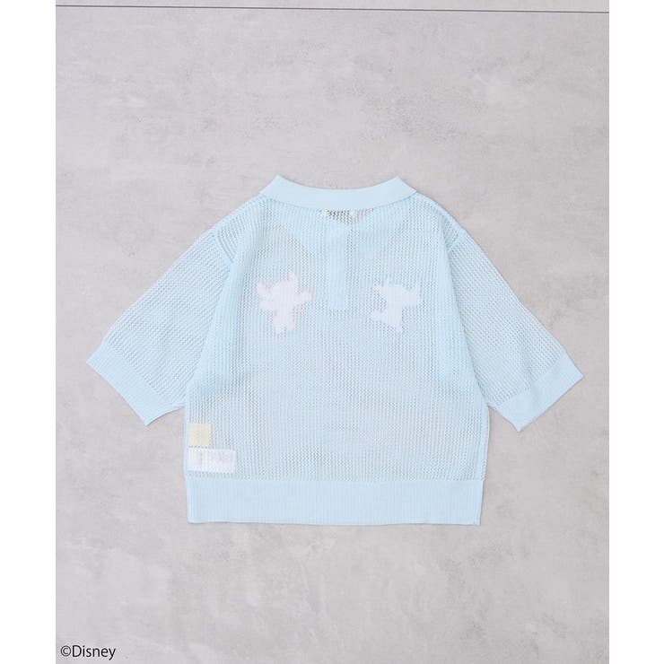 スティッチ/刺繍ハートボタンニットポロシャツ | earth music&ecology  | 詳細画像17