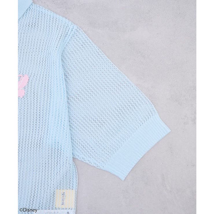 スティッチ/刺繍ハートボタンニットポロシャツ | earth music&ecology  | 詳細画像19