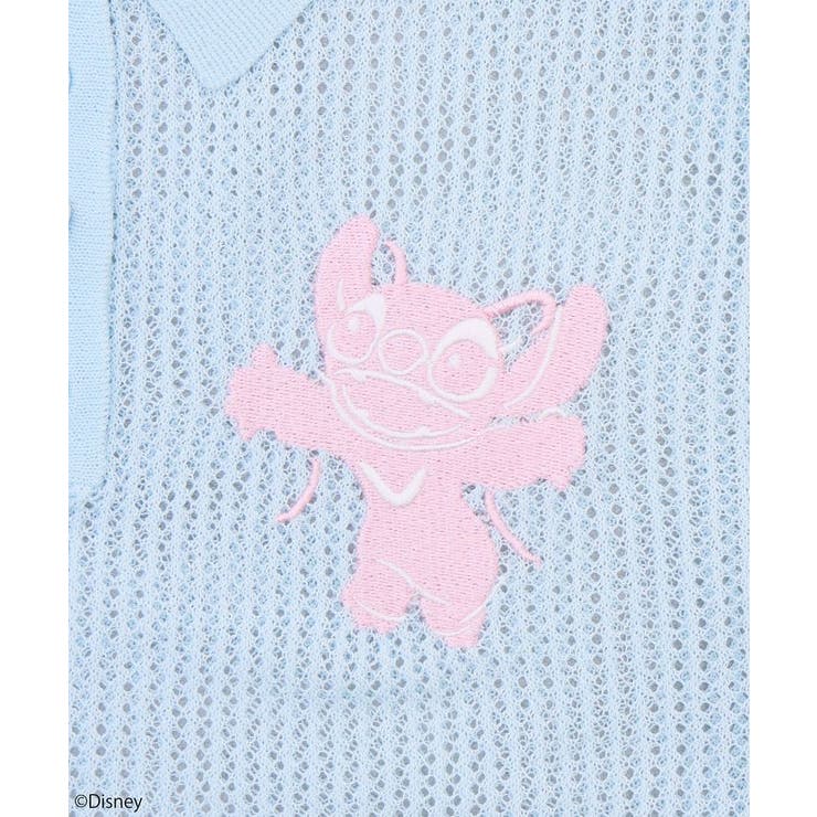 スティッチ/刺繍ハートボタンニットポロシャツ | earth music&ecology  | 詳細画像23