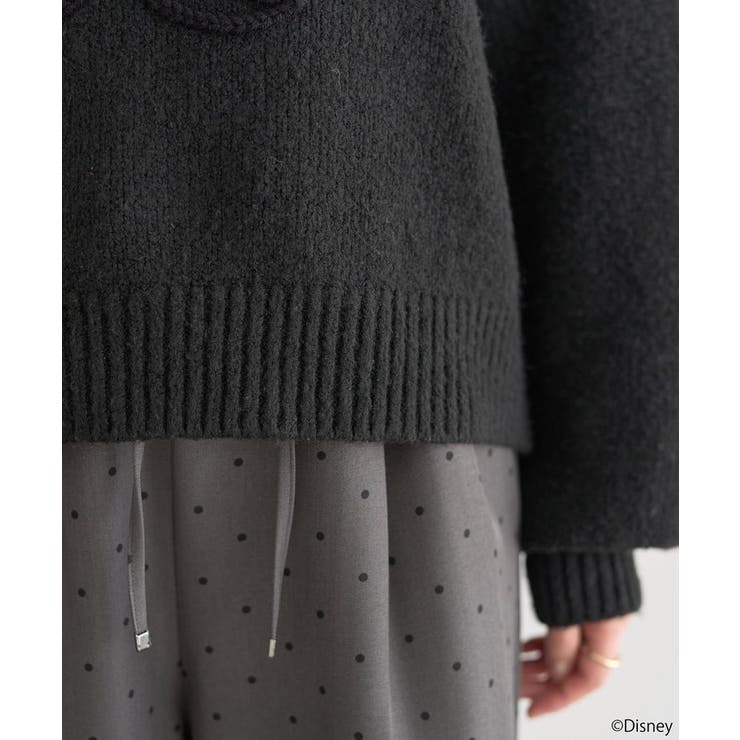 Disney/ミッキーコード刺繍ニットプルオーバー | earth music&ecology  | 詳細画像28 