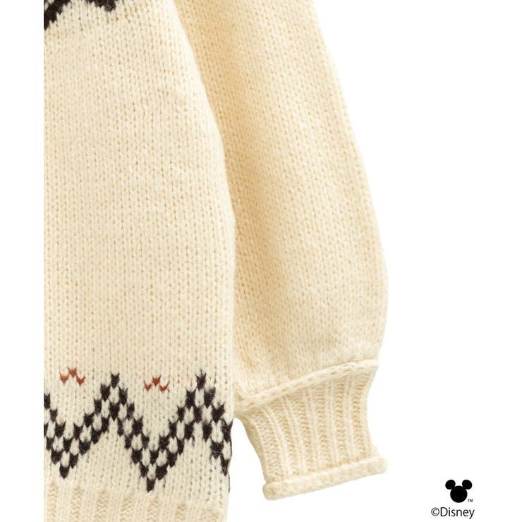 Disney/ミッキー刺繍ノルディックニットチュニック | earth music&ecology  | 詳細画像36 