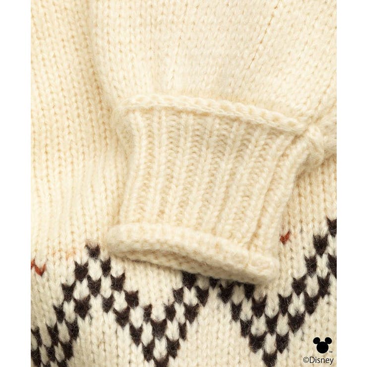 Disney/ミッキー刺繍ノルディックニットチュニック | earth music&ecology  | 詳細画像40 