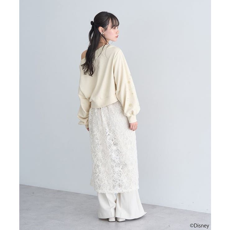 Disney/キラキラモチーフ刺繍オフショルスウェット | earth music&ecology  | 詳細画像17 