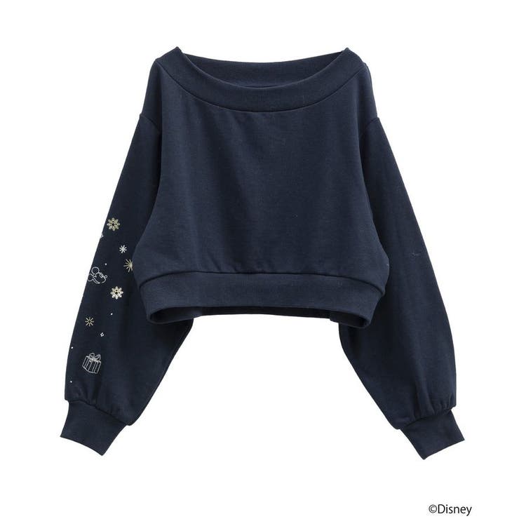 Disney/キラキラモチーフ刺繍オフショルスウェット | earth music&ecology  | 詳細画像31 
