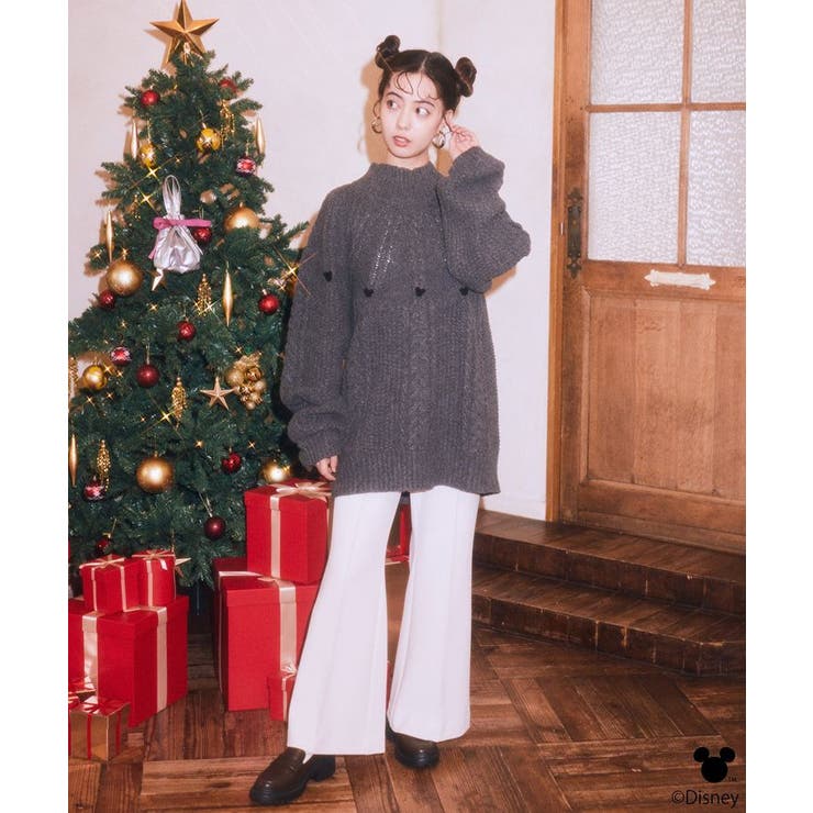 Disney/ポイントミッキーケーブルニット | earth music&ecology  | 詳細画像2 