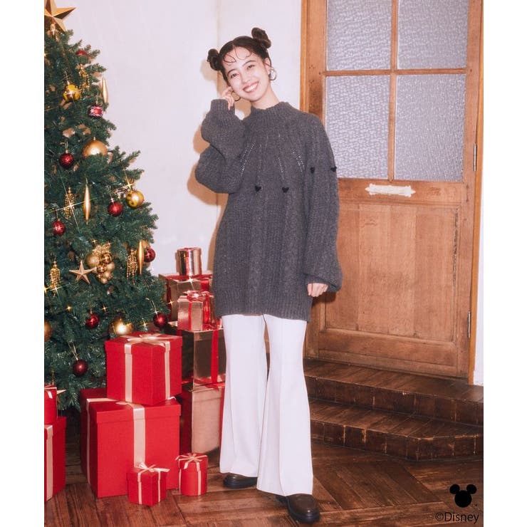 Disney/ポイントミッキーケーブルニット | earth music&ecology  | 詳細画像3 