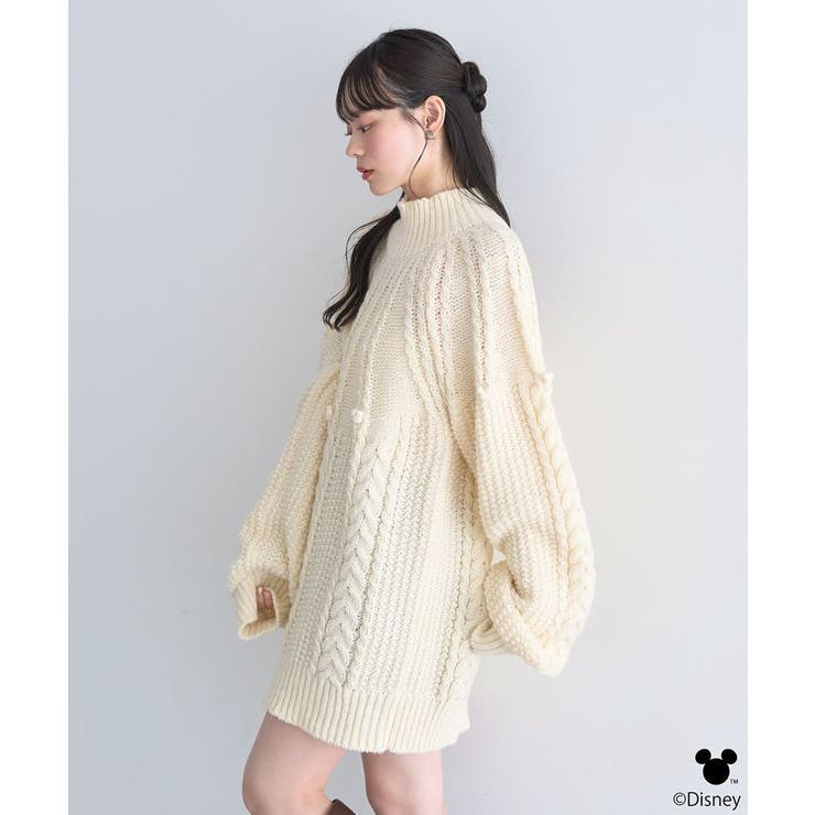 Disney/ポイントミッキーケーブルニット | earth music&ecology  | 詳細画像10 