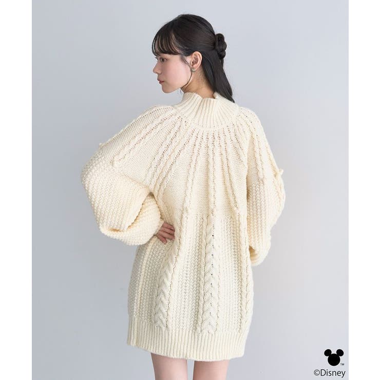 Disney/ポイントミッキーケーブルニット | earth music&ecology  | 詳細画像11 